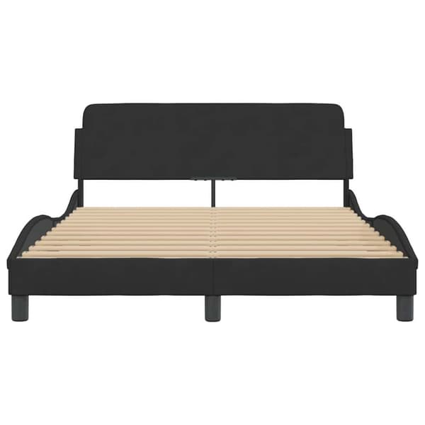 Sängram Dover svart 135x190 cm sammet