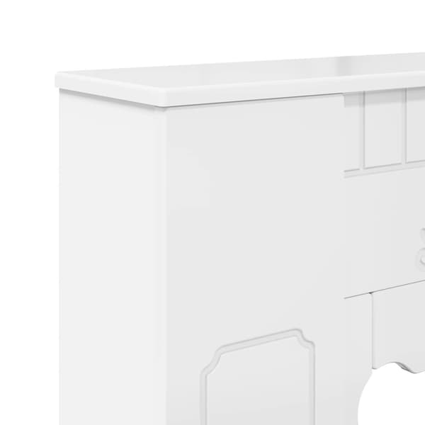 Eldstadsram Vit högglans 93 x 20 x 89 cm Konstruerat trä