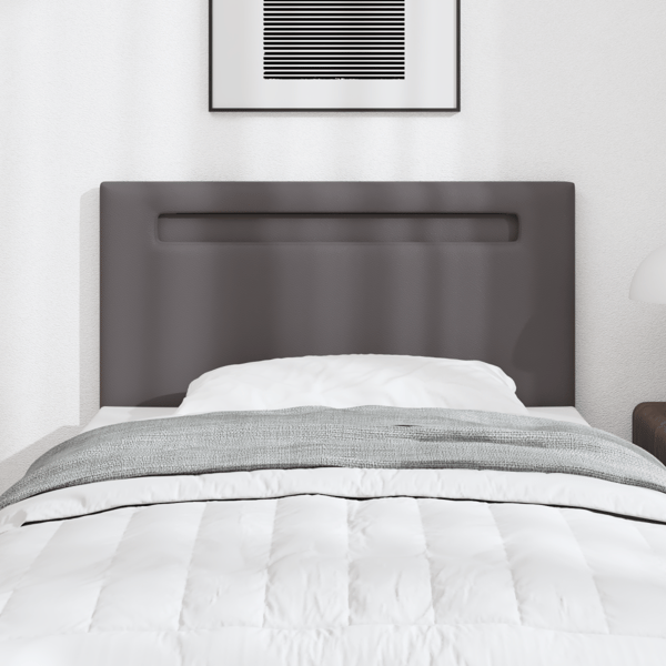 LED huvuddyna Grå 90 cm Konstläder