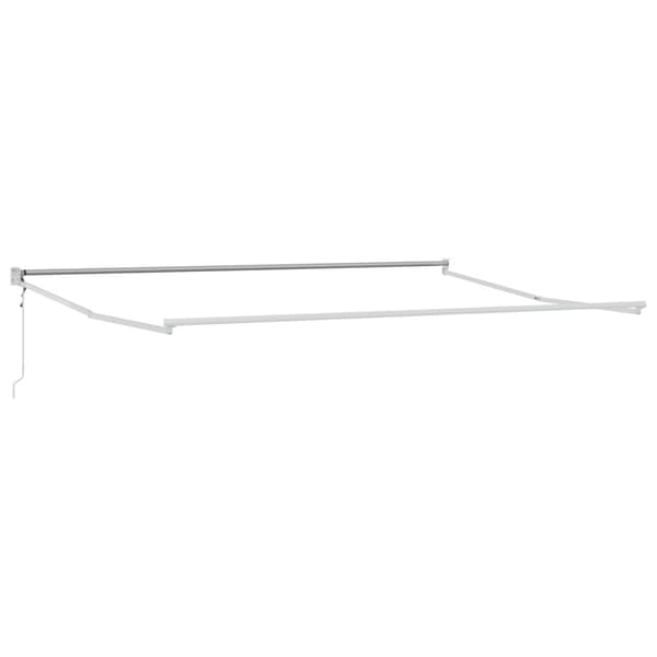 Utfällbar markis Grön och Vit 500 × 300 cm