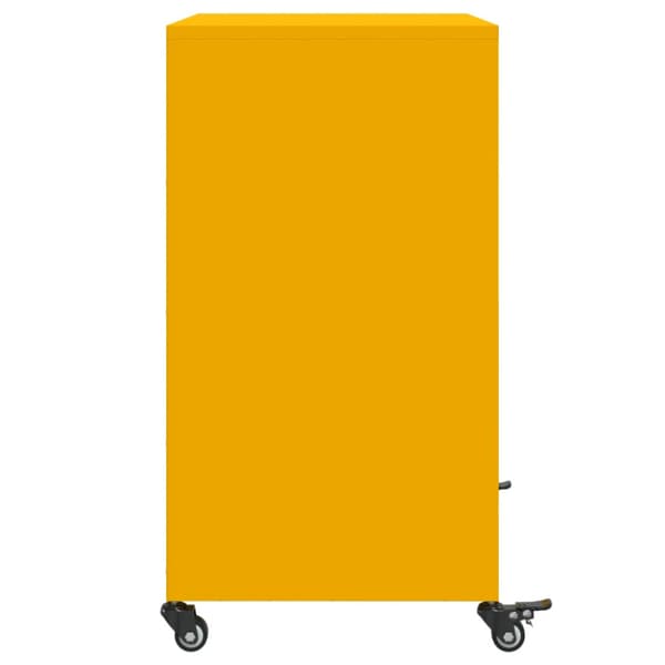 Skänk senapsgul 68x39x72 cm stål