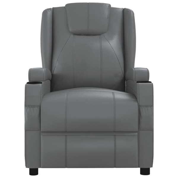 Massagefåtölj antracit konstläder