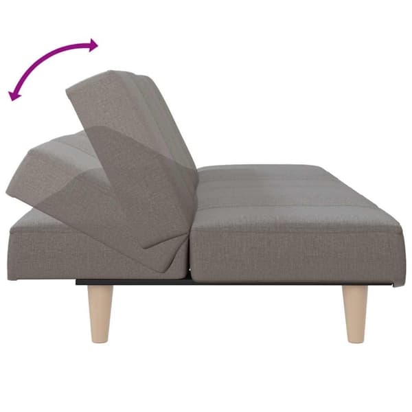Bäddsoffa taupe tyg