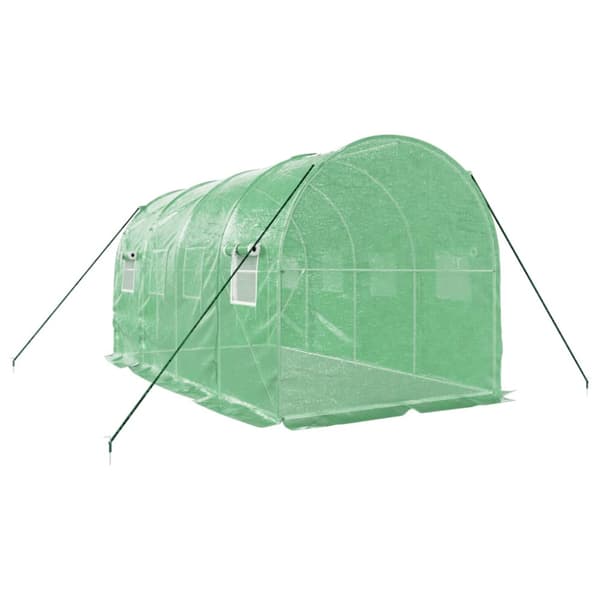 Växthus med stålram grön 8 m² 4x2x2 m