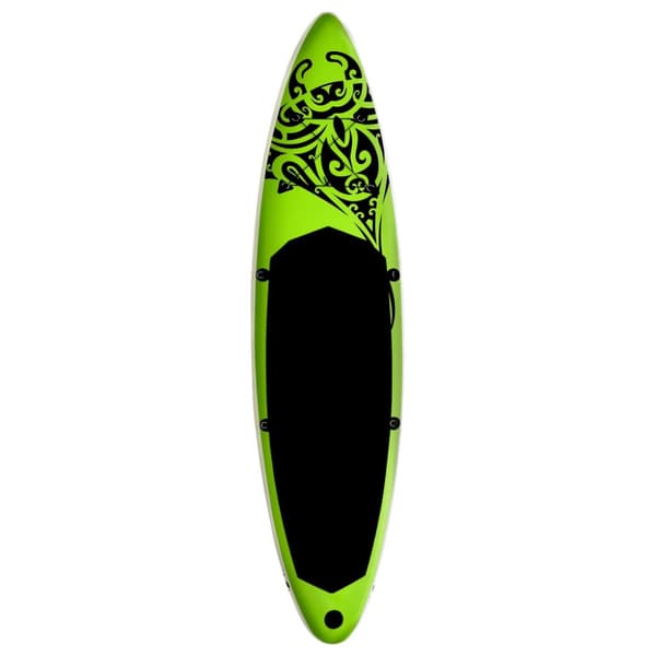 SUP-bräda uppblåsbar 305x76x15 cm grön