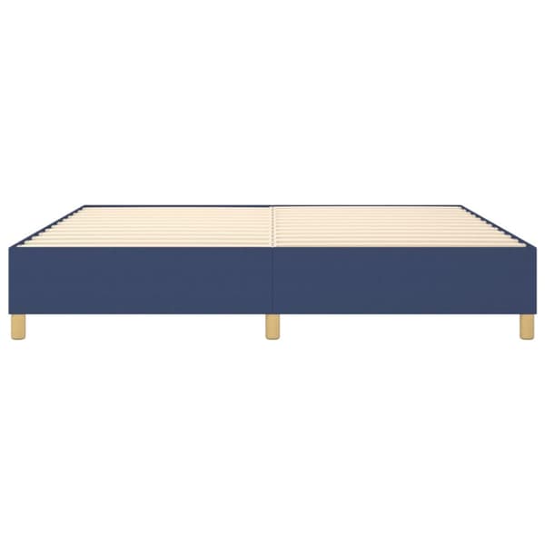 Boxspring-sängram blå 200x200 cm tyg