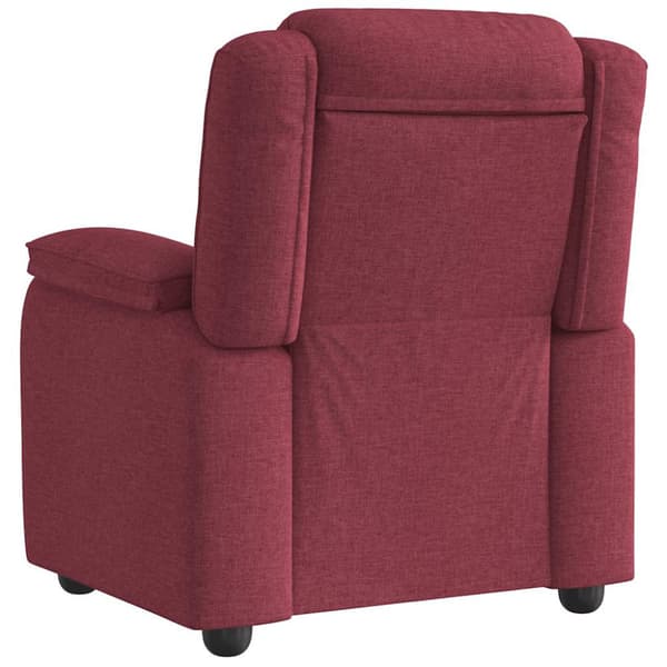 Reclinerfåtölj vinröd tyg