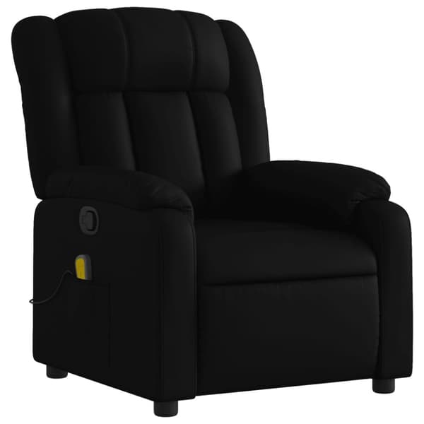 Massagefåtölj svart konstläder