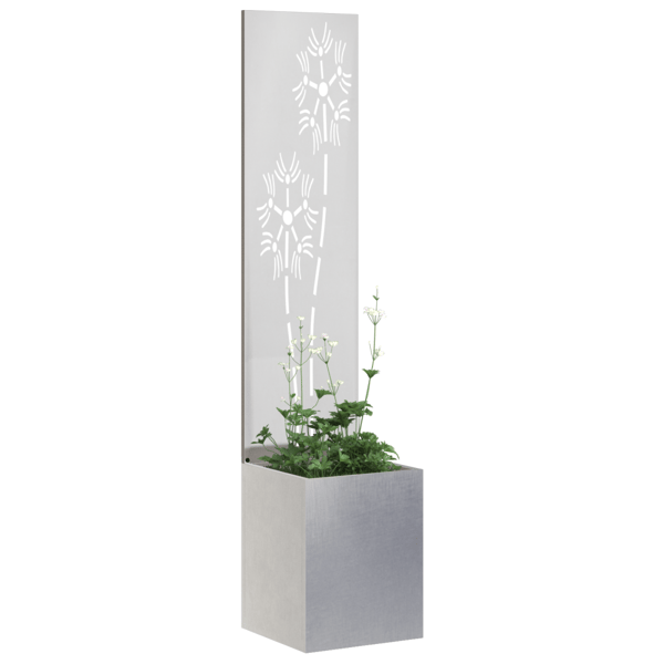Trädgårds integritetsskärm Silver 32 x 150 cm Rostfritt stål