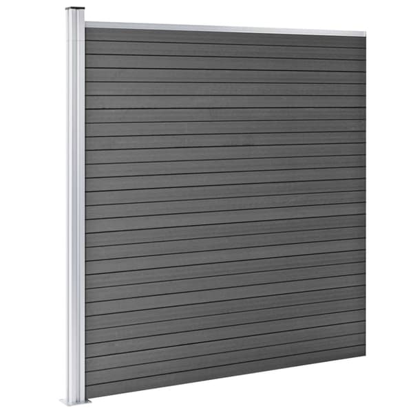 Staketpanel WPC 175x186 cm svart