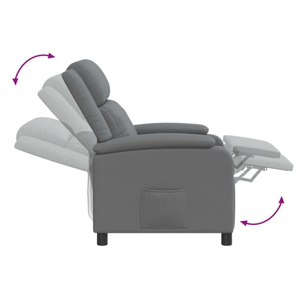 Recliner Grå Konstläder