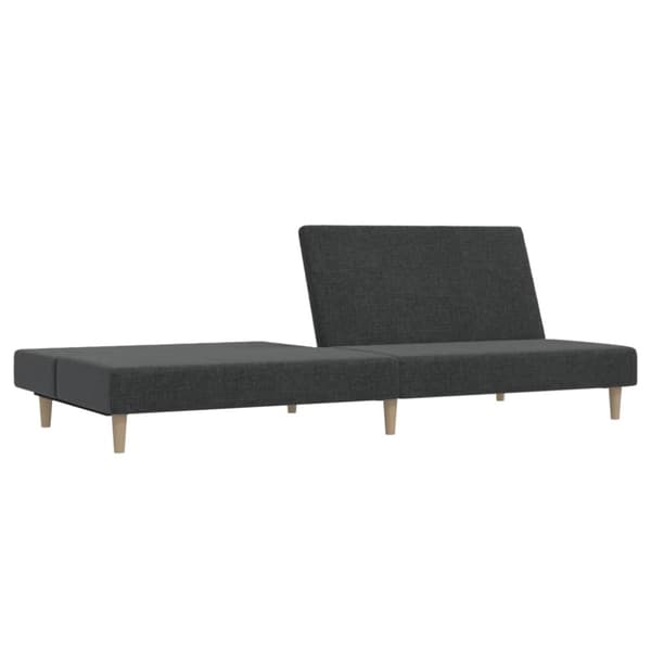 Bäddsoffa 2-sits mörkgrå tyg