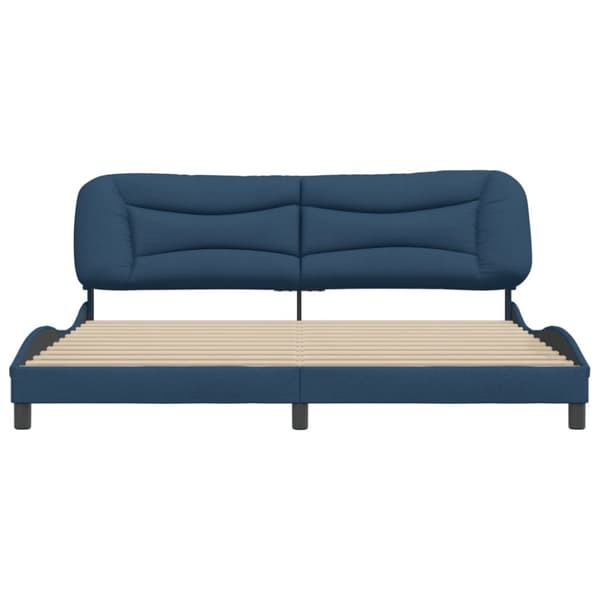 Bed Frame without Mattress "Hvar" Blue 200x200 cm Fabric