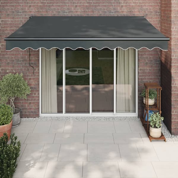 Markis infällbar antracit 3,5x2,5 m tyg&aluminium