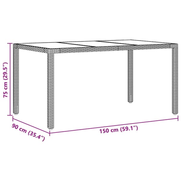 Trädgårdsmöbelset 5 pcs Grå konstrotting