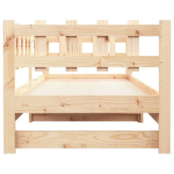 Utdragbar dagbädd 2x(80x200) cm massiv furu