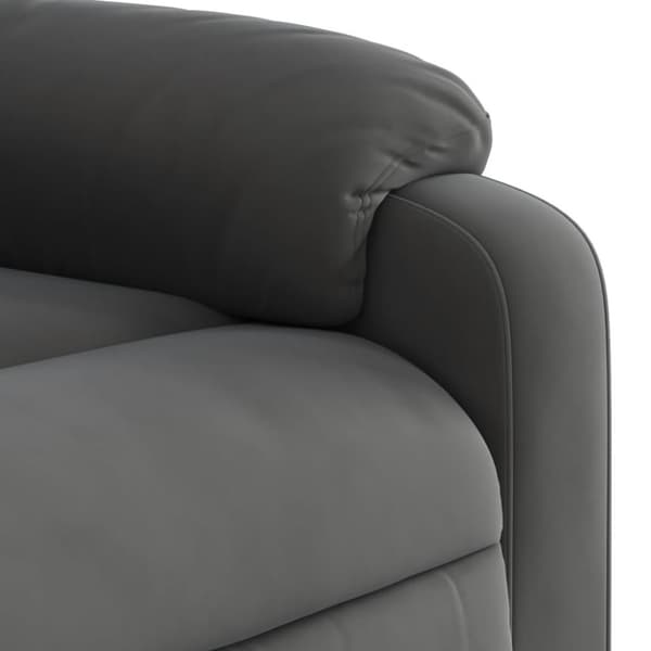 Massagefåtölj mörkgrå mikrofibertyg