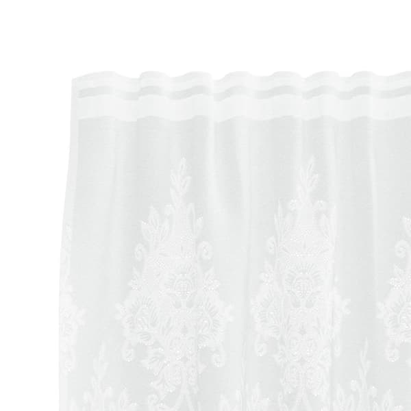 Spetsgardin med gardiner Vit 400 ×300 cm Polyester