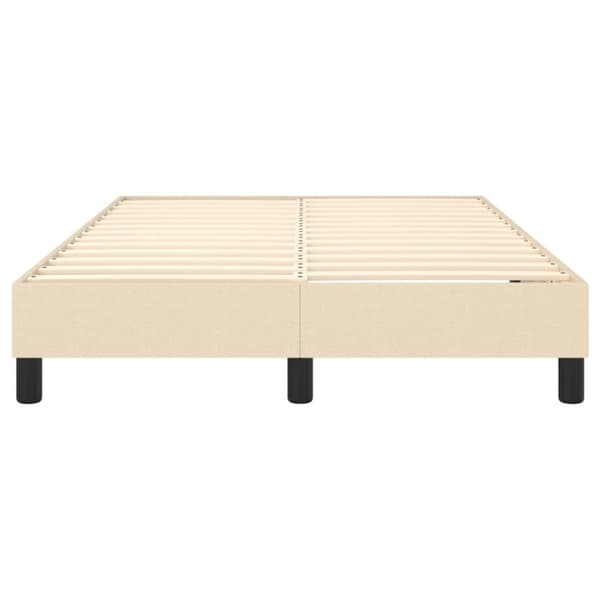 Boxspring-sängram gräddvit 120x200 cm tyg