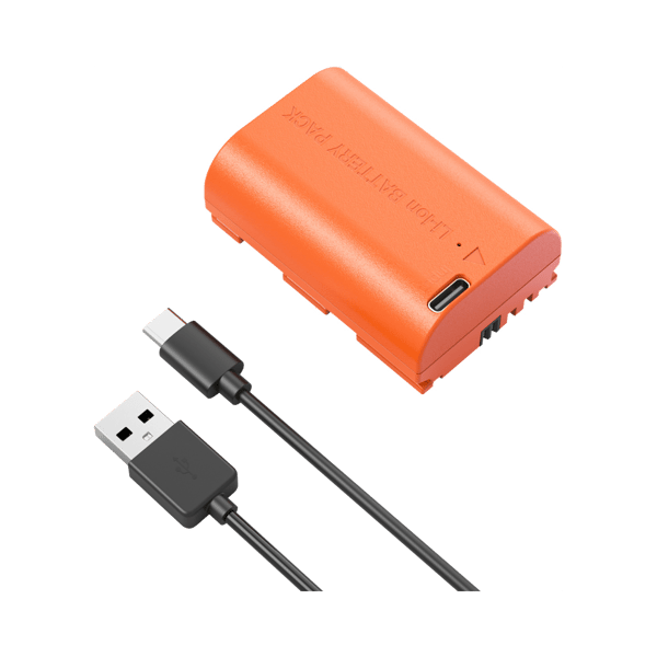 SmallRig 5407 Camera Battery USB-C Rechargable Canon LP-E6P Orange