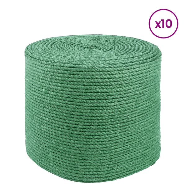 Juterep 10 pcs Grön 100% Tossa jute