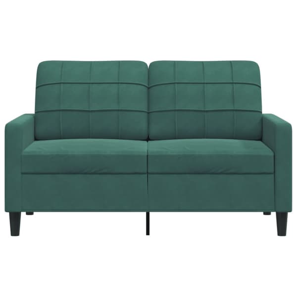 Soffa 2-sits mörkgrön 120 cm sammet