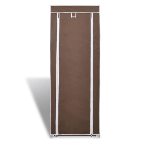 Skoskåp överdrag 162x57x29 cm brun