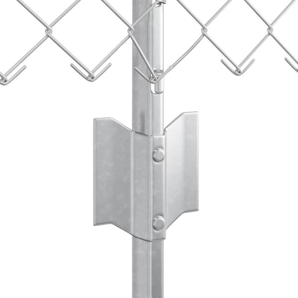 Stängsel med stolpe Silver 0,4 x 25 m Stål