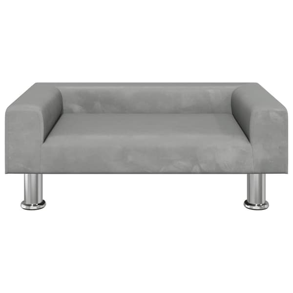 Barnsoffa ljusgrå 70x45x26,5 cm sammet