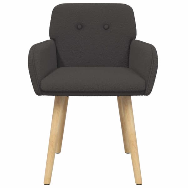 Matstolar 2 pcs Bouclé Mörkgrå 59 x 57 x 85 cm