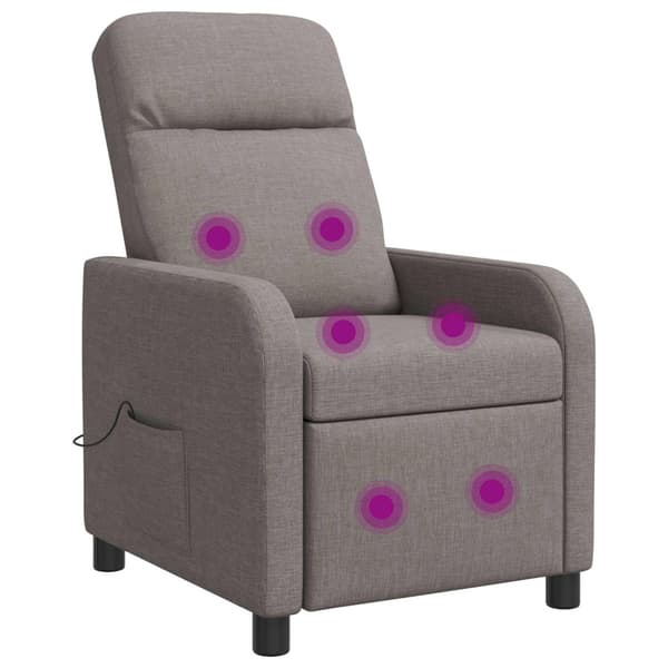 Massagefåtölj Taupe Tyg