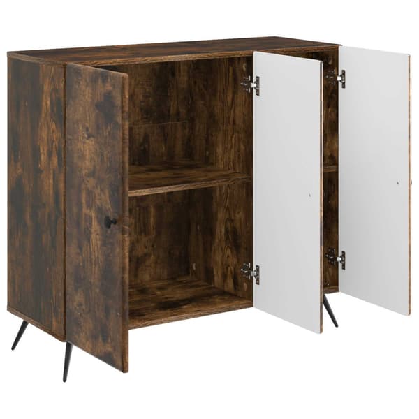 Sideboard Rökt ek 89 x 34,5 x 80 cm Konstruerat trä