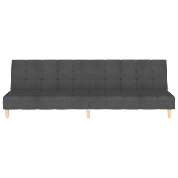 Bäddsoffa 2-sits mörkgrå tyg