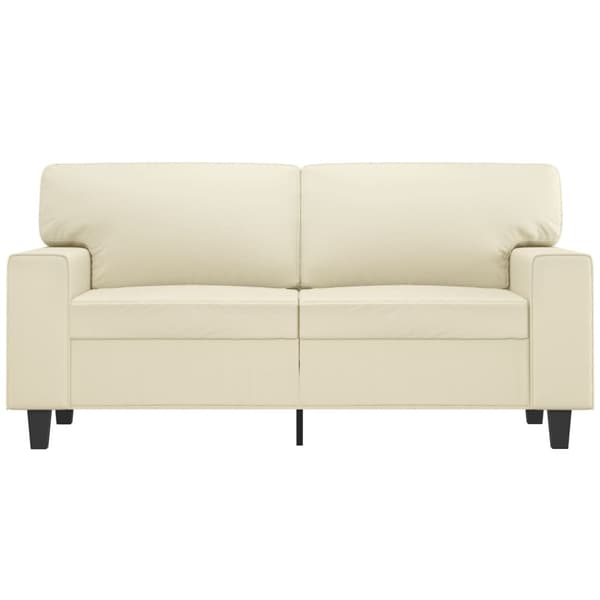 2-sitssoffa gräddvit 120 cm konstläder