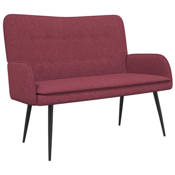 2-sits soffa Vinröd 115 x 61 x 87 cm tyg