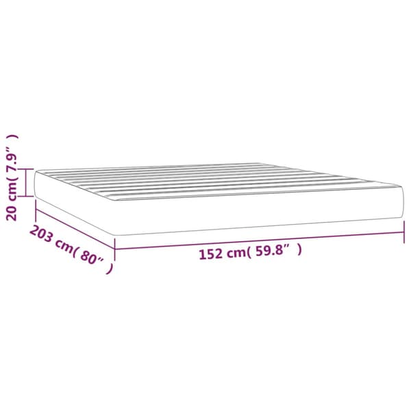 Pocketresårmadrass medium ljusgrå 152x203x20 cm sammet