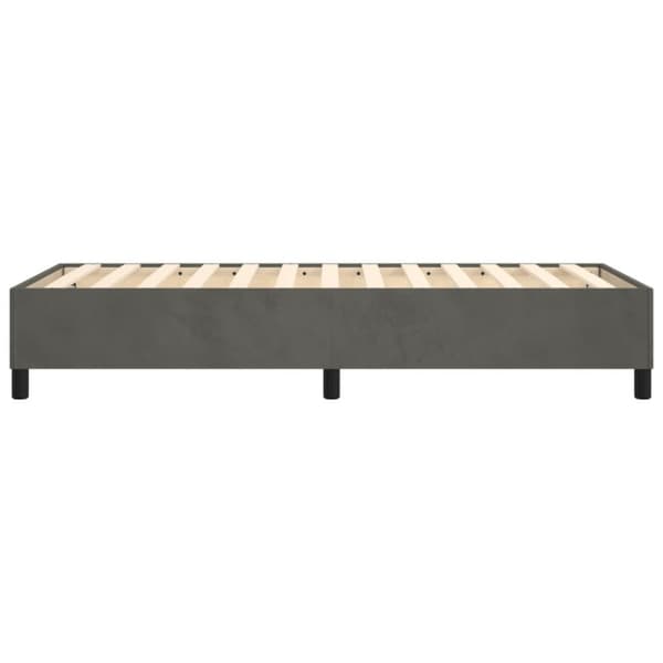 Boxspring-sängram mörkgrå 90x190 cm sammet