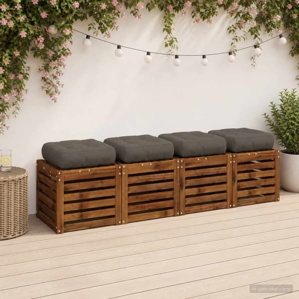 4-delade Sittdynor VIANEN 4 st 100% Polyester Grå