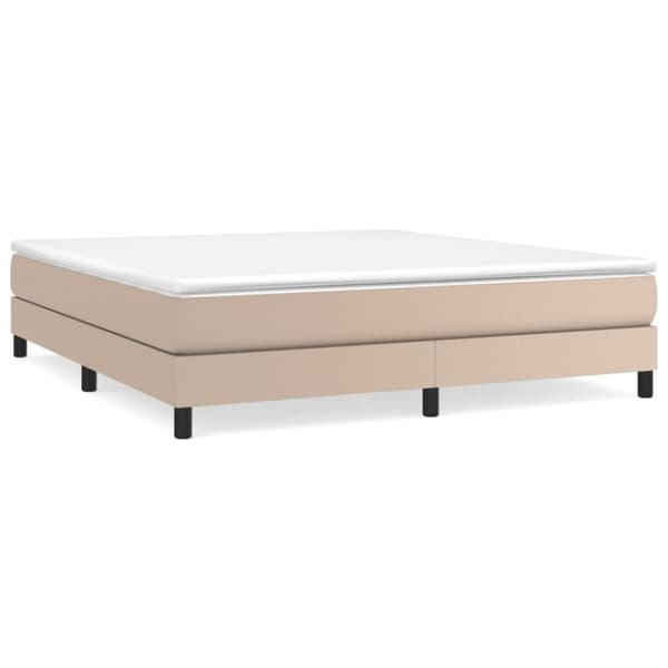 Boxspring-sängram cappuccino 180x200 cm konstläder