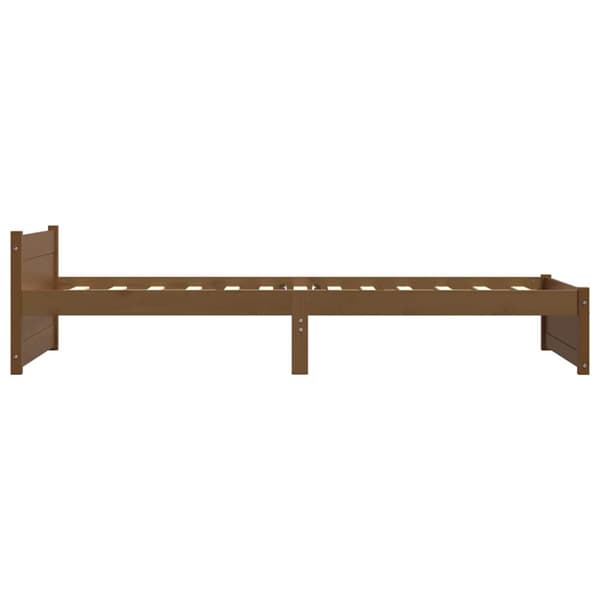 Sängram honungsbrun massiv furu 75x190 cm