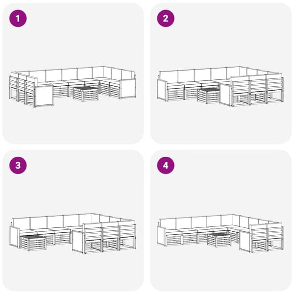 Sektionsoffgrupp med kudde 8 pcs