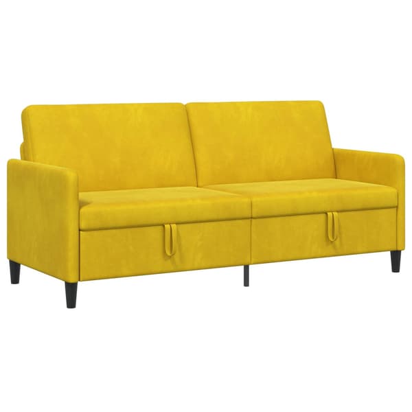 Soffa med förvaring Gul 192 x 78 x 87 cm Polyester