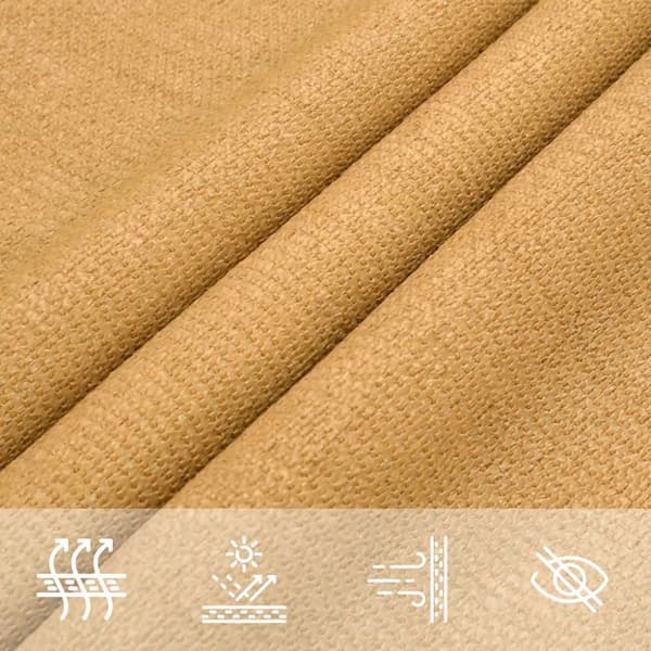 Solsegel 160 g/m² triangulär sand 3x4x5 m HDPE