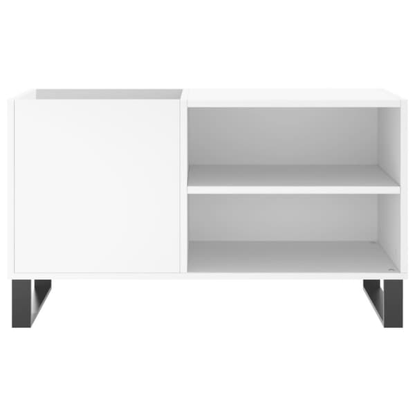Stereobänk vit 85x38x48 cm konstruerat trä