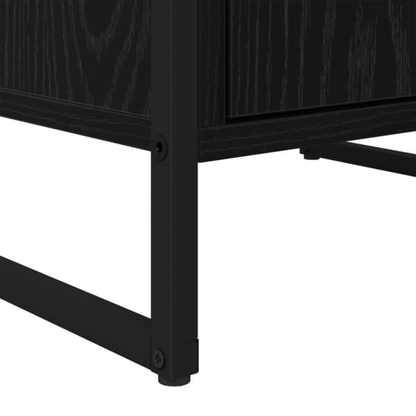 Sideboard Svart Ek 43 x 36 x 75,5 cm Konstruerat trä