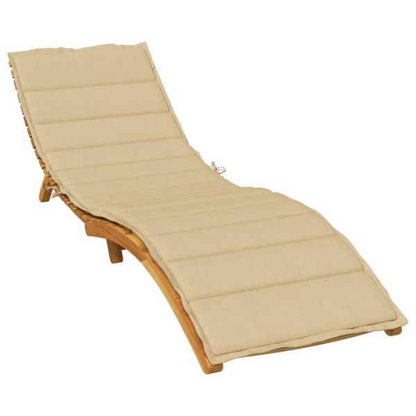 Solsängsdyna melerad beige 200x70x4 cm tyg