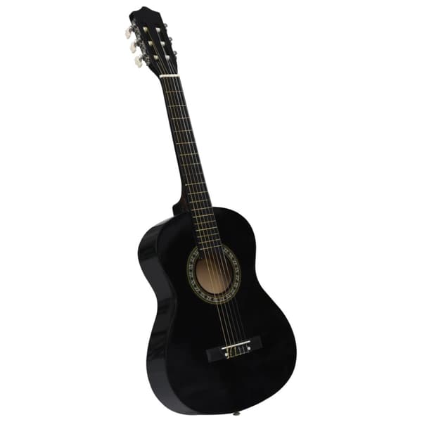 Klassisk gitarr för nybörjare 8 delar svart 1/2 34"