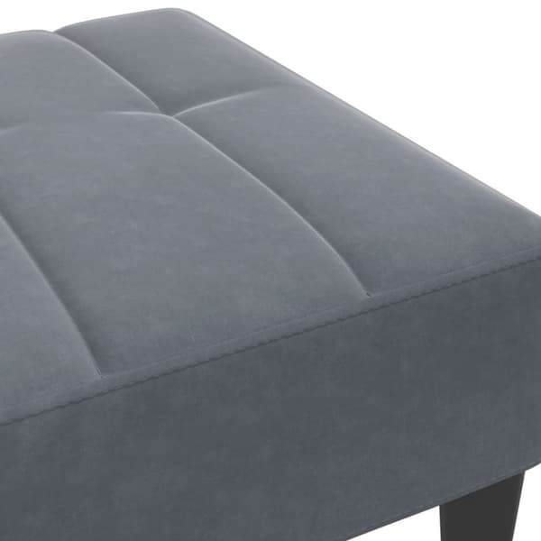 Fotpall mörkgrå 77x55x31 cm sammet