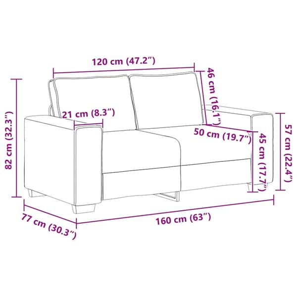 2-sitssoffa mörkgrön 160x77x82 cm tyg