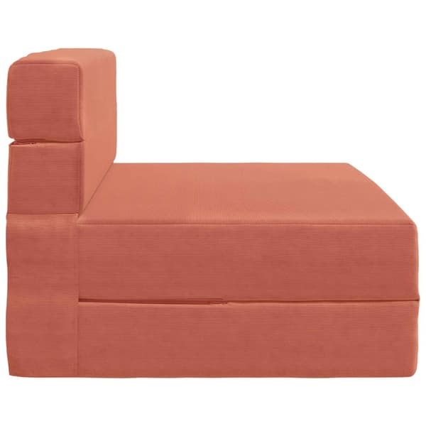 Fällbar Soffbed Röd orange 70 x 72 x 60 cm Tyg
